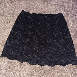 Vintage lace black skirt